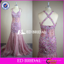 ED Bridal Factory Custom Made Bling Bling Beaded Mermaid Evening Dress 2015